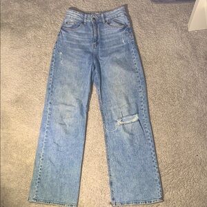 H&M Light Blue Straight Leg Jeans